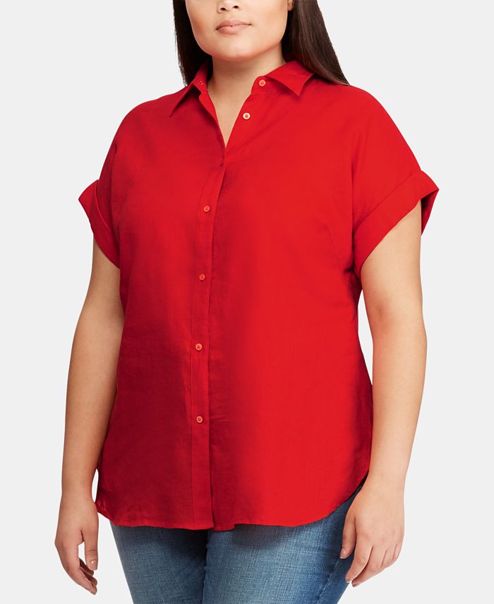 Lauren Ralph Lauren PlusSize DolmanSleeve Shirt Macy's
