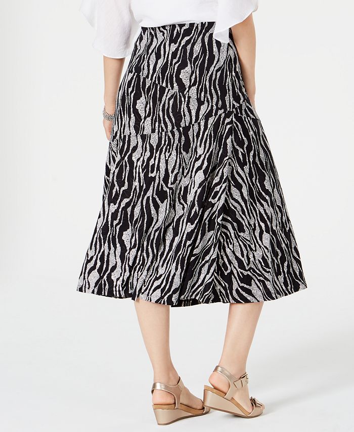 JM Collection Petite Printed Jacquard Skirt, Created for Macys ...