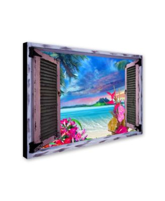 Leo Kelly 'Tropical Window to Paradise VII' Canvas Art - 24" x 32"