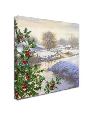 The Macneil Studio 'Christmas Stream' Canvas Art - 18" x 18"