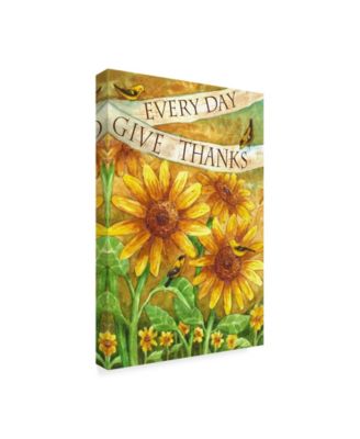 Melinda Hipsher 'Sunflower Give Thanks Everyday' Canvas Art - 12" x 19"
