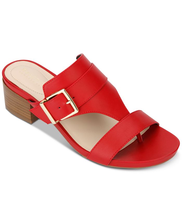Kenneth Cole Reaction Women's Pool Spash Stars Slide Sandals Red Size 9 M