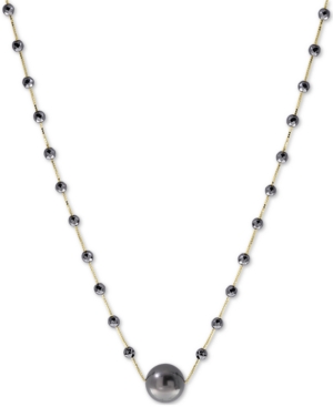 image of Effy Cultured Tahitian Pearl (10mm) & Hematite Bead 18