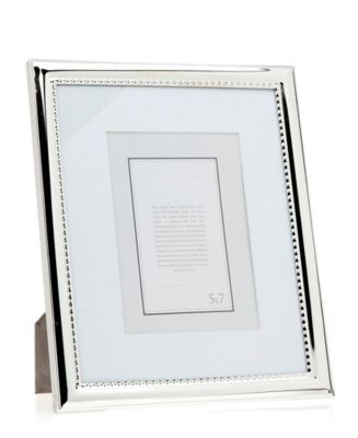 Philip Whitney Polished Silver Frame with Beads - 8x10 - Macy's