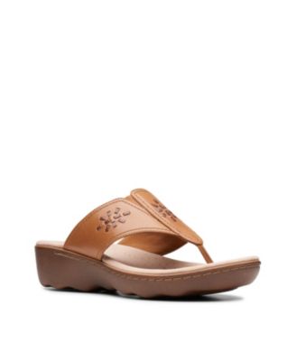 macys clarks flip flops