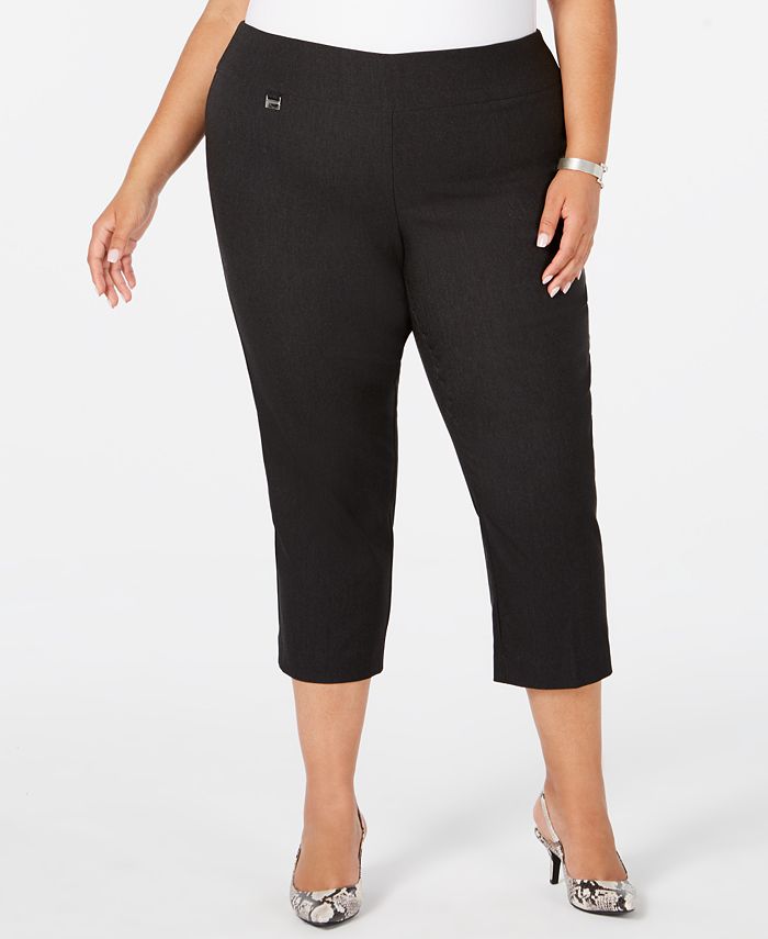 Alfani Plus Size Pull-On Slim-Leg Capris, Created for Macy's - Macy's