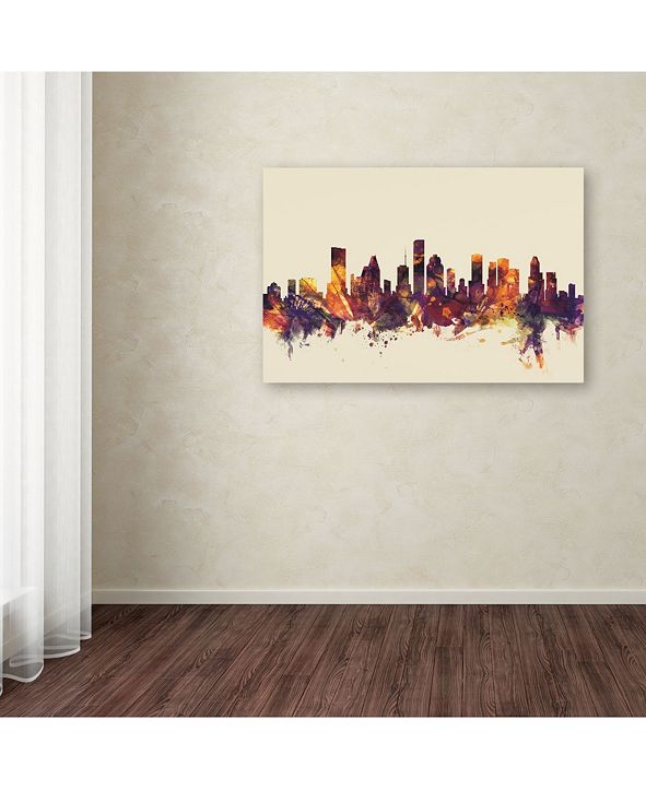 Trademark Global Michael Tompsett &#39;Houston Texas Skyline&#39; Canvas Art - 30&quot; x 47&quot; & Reviews - All ...