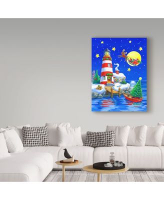 Geraldine Aikman 'Striped Lighthouse' Canvas Art - 14" x 19"