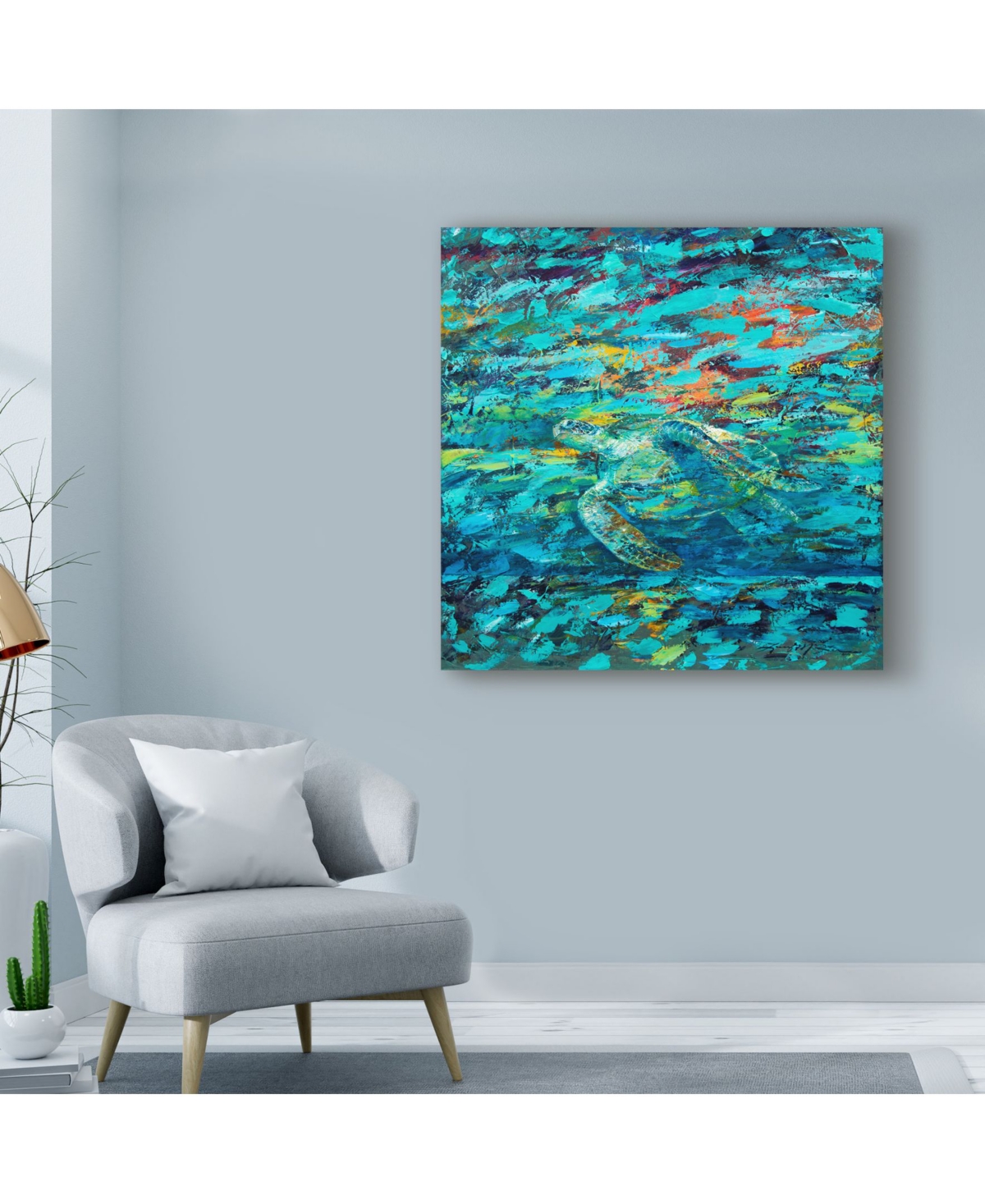 Lucy P. Mctier 'Kemps Ridley Turtle Hidden Treasure' Canvas Art -