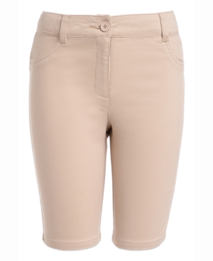 Nautica Big Girls Plus Sateen Bermuda Shorts