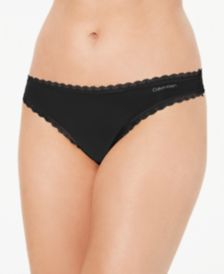 Women's Lace-Trim Thong Underwear QD3705