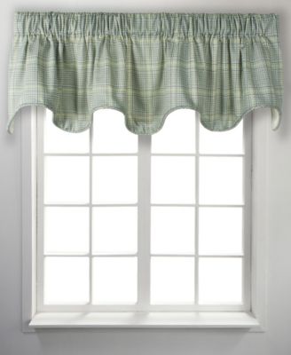 Ellis Curtain Plaid Scallop Edge Valance 70x17 - Macy's