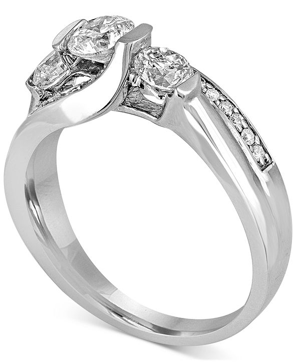 Macy's Diamond Bridal Ring (11/4 ct. t.w.) in 14k White Gold & Reviews