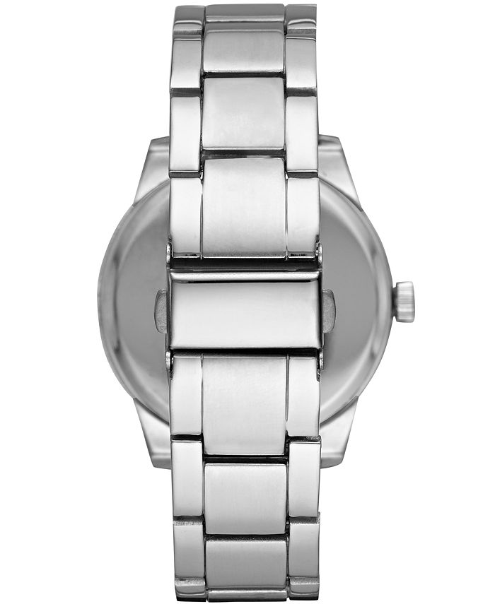 Folio Mens Silver Tone Bracelet Automatic Watch 44mm - Macy's
