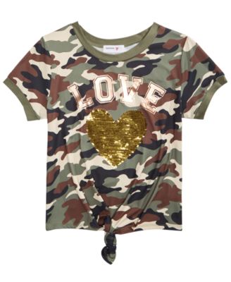 camo sequin top