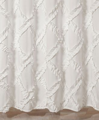 Ruffle Diamond Shower Curtain, 72" x 72"
