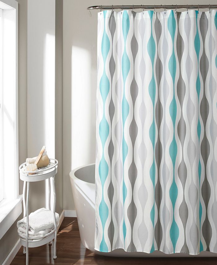 Lush Décor - Mid Century Geo 72" x 72" Shower Curtain