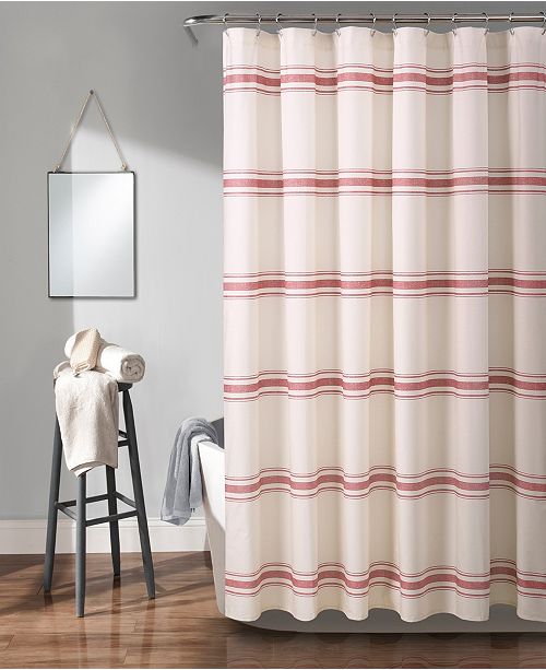 Lush Decor Farmhouse Stripe 72 X 72 Shower Curtain Reviews Shower Curtains Bed Bath Macy S