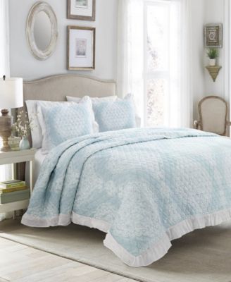 Lucianna Ruffle Edge Cotton 3-Pc. Bedspread Set, King