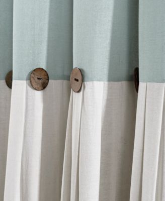 Linen Button Shower Curtain, 72" x 72"