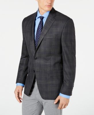 lauren by ralph lauren gray plaid classic fit sport coat