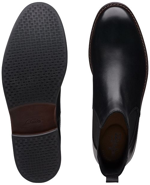 clarks paulson up black leather