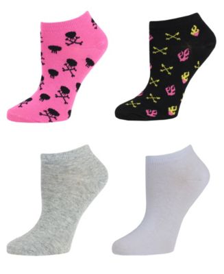 SOCK TALK Ladies' Low Cut Socks 4 PACK HEART - Macy's