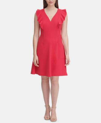 tommy hilfiger ruffle sleeve dress