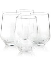 Hotel Collection Stemless Beer Glasses, Set of 4, Created for Macy's - Clear