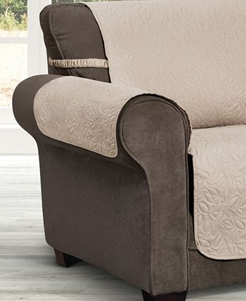 P/Kaufmann Home - Innovative Textile Solutions Belmont Leaf Secure Fit Loveseat Furniture Cover Slipcover
