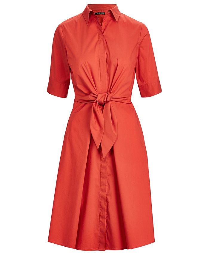 Lauren Ralph Lauren Buttoned Fit-and-Flare Dress - Macy's