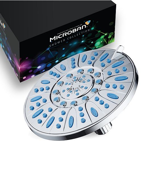 Aquadance Antimicrobial Shower Head, Aqua Blue Jets & Reviews