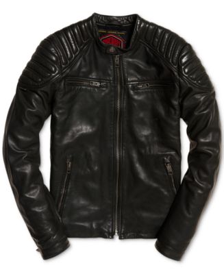 Superdry Men's New Hero Leather Jacket - Macy's