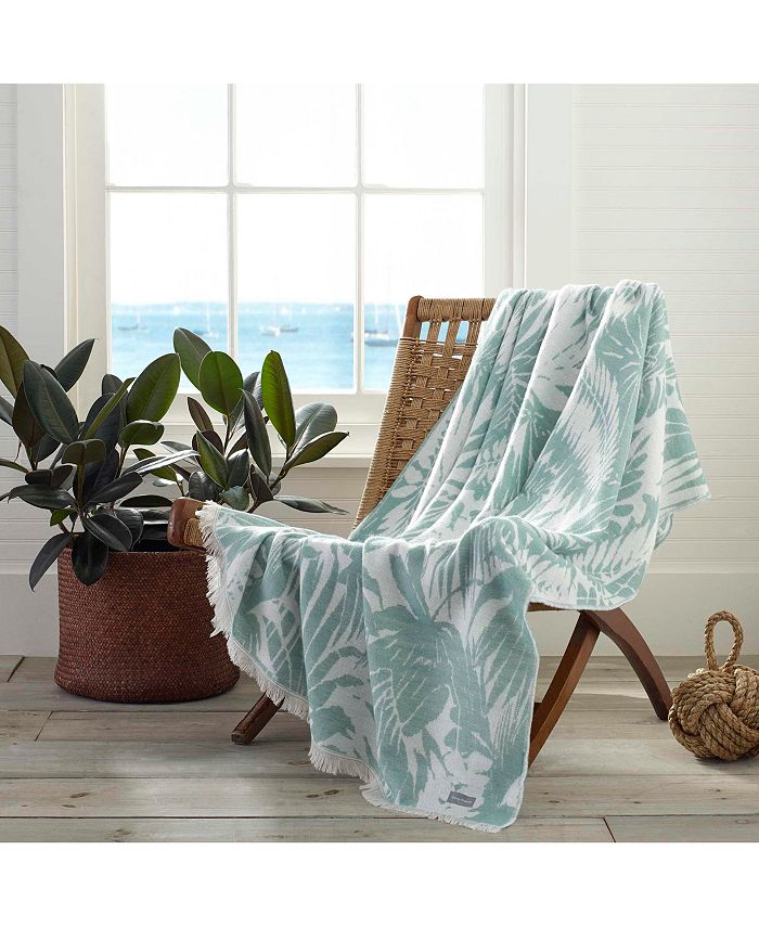 Tommy Bahama Home Tommy Bahama Desert Fronds Castaway Green Knit Throw