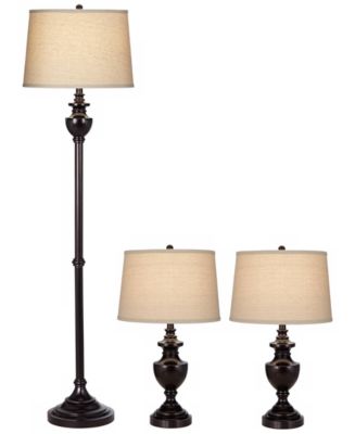 Pacific Coast Bronze Floor Lamp & Table Lamps - Set of 3 - Macy's