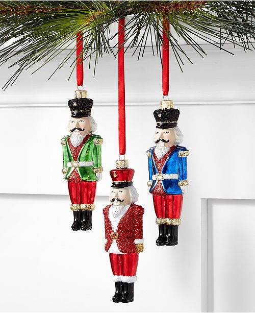 Holiday Lane Christmas Cheer Shatterproof Nutcracker Ornaments