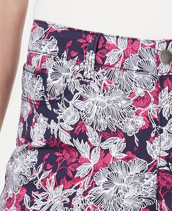 Charter Club Petite Printed Tummy-Control Jeans, Created ...