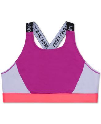 macy's calvin klein sports bra