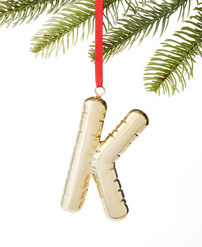 Holiday Lane Initials K Ornament Created for Macy #39 s Macy #39 s