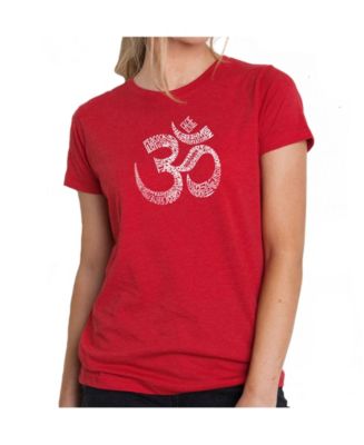 Women's Premium Word Art T-shirt - Poses Om - Macy's