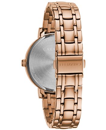 Caravelle - Women's Rose Gold-Tone Stainless Steel Bracelet Watch 36mm