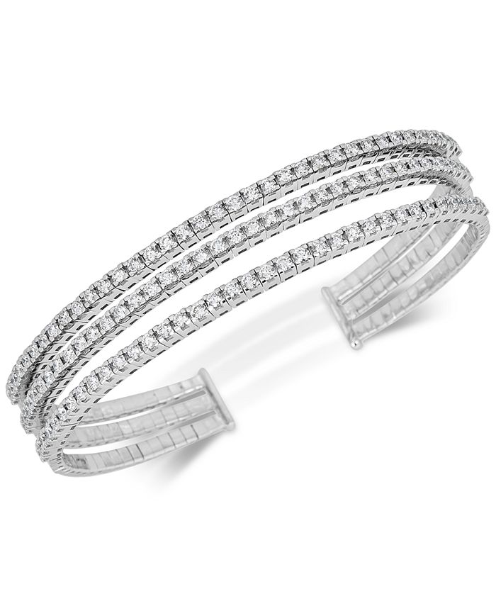 Macy s Diamond Triple Band Bangle Bracelet 2 3 8 ct. t.w. in 14k