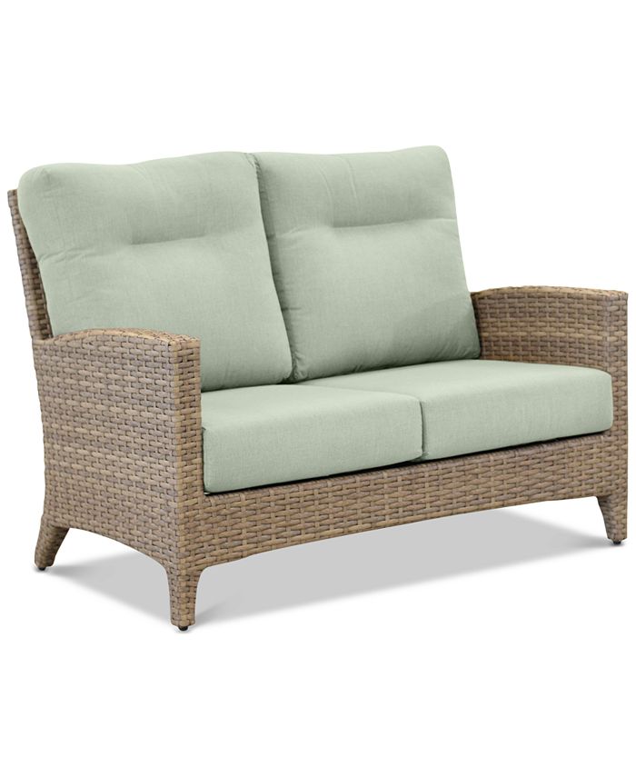 Furniture Grand Stafford Outdoor Loveseat with Sunbrella® Cushions Macy's