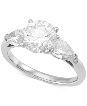 image of Grown With Love Lab Grown Diamond Three Stone Engagement Ring (3 ct. t.w.) in 14k White Gold