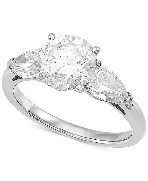 Grown With Love Lab Grown Diamond Three Stone Engagement Ring 3
