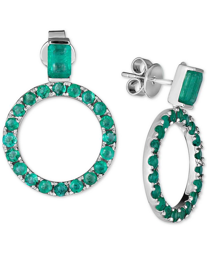 Macy's jewelry emerald earrings store