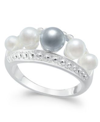 Charter Club - Silver-Tone Tonal Imitation Pearl Ring