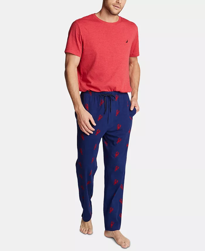 Men's Printed Cotton Pajama Pants - thumbnail 8