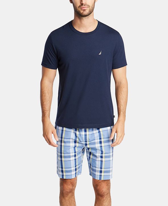 Nautica Men's Cotton Plaid Pajama Shorts & Reviews Pajamas, Lounge