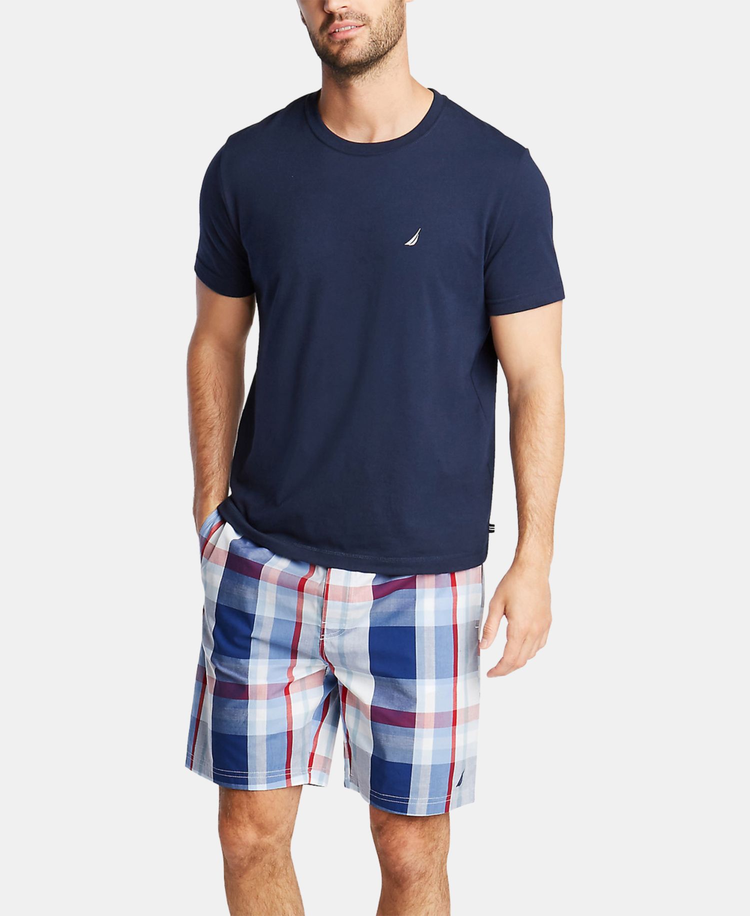Men's Cotton Plaid Pajama Shorts